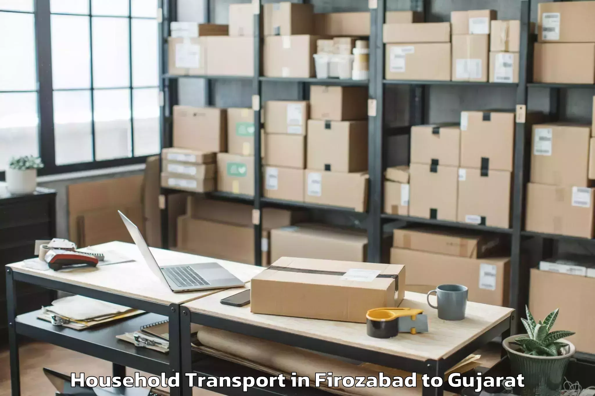 Firozabad to Porbandar Airport Pbd Household Transport Booking